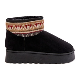 Bottes De Neige Pour Femmes Avec Motif Sur Plateforme Noir Avatharia le noir