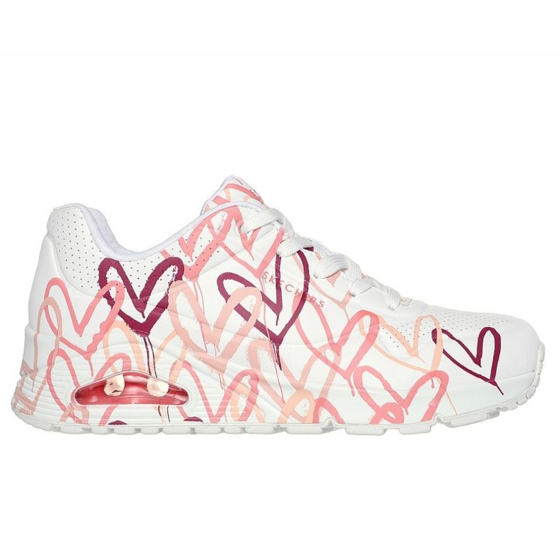 Chaussures Skechers Uno Spread The Love 155507-WCRL blanche