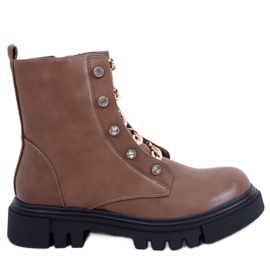 Bottes militaires Lopez Taupe brun
