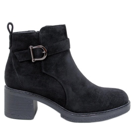 Duncans Bottines noires à talons bas le noir
