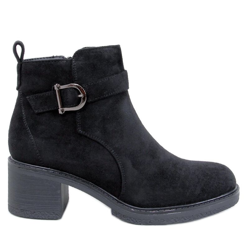 Duncans Bottines noires à talons bas le noir