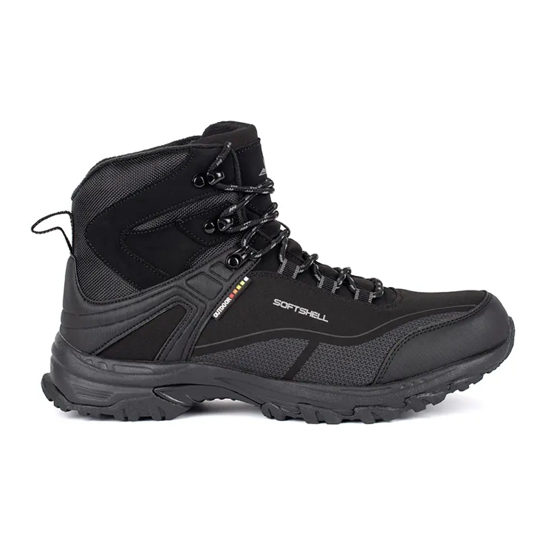 Vico Chaussures de trekking montantes noires pour hommes le noir