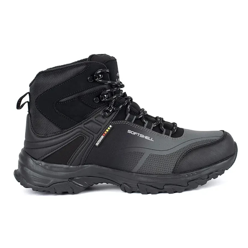 Vico Chaussures de trekking isolées noires et grises pour hommes