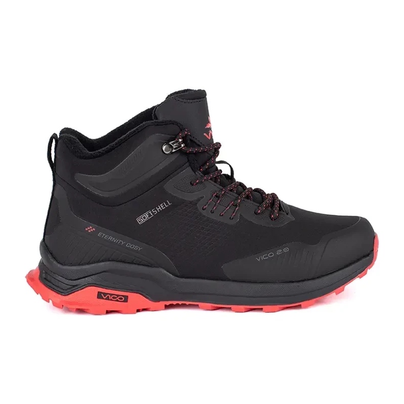Vico Chaussures de trekking pour hommes noires et rouges le noir