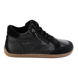 WASAK Chaussures en cuir isolées pour femmes Barefoot 0766W noir