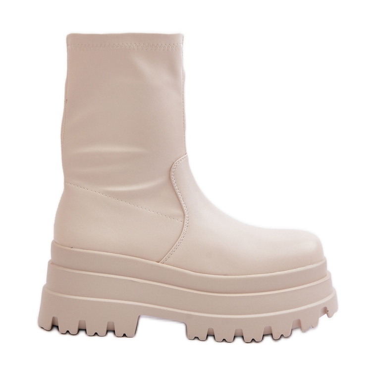 Bottines Florinara beige clair sur plateforme massive Bottines Florinara beige clair sur plateforme massive