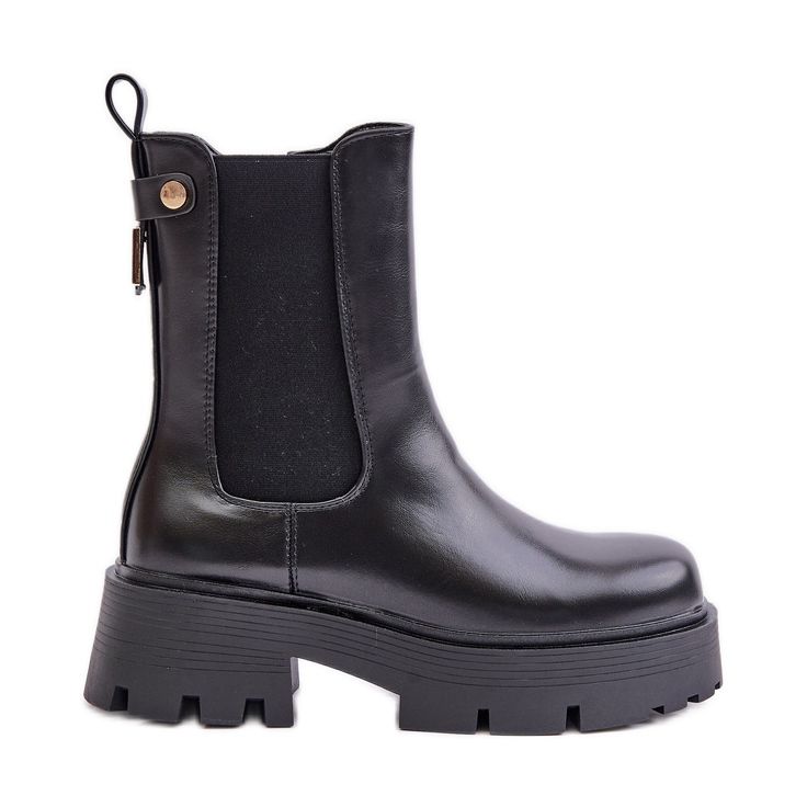 Bottines Chelsea avec fermeture éclair, Cuir Eco Noir Ninnet le noir