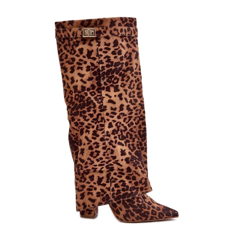 Cuissardes femme, marron léopard, Portora brun Cuissardes femme, marron léopard, Portora brun