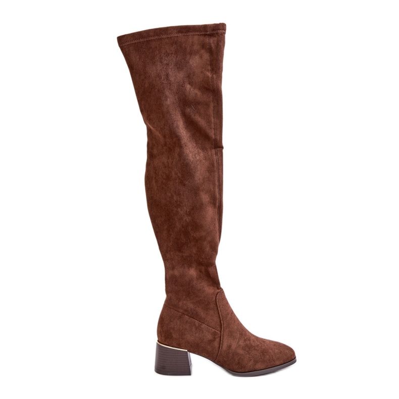 Cuissardes hautes en suède écologique, marron Galadi brun Cuissardes hautes en suède écologique, marron Galadi brun