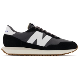 Baskets New Balance pour hommes, chaussures de sport lifestyle, cuir suédé, noir (MS237GA)