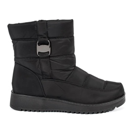 Bottes de neige confortables noires pour femmes le noir