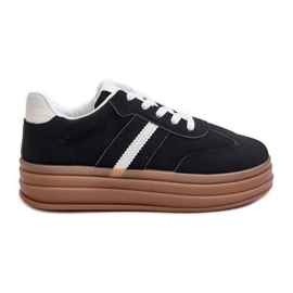 Baskets Plateforme Femme Noir Dravinnia le noir