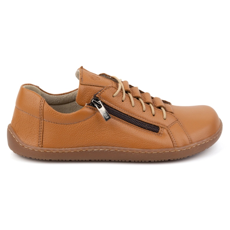 Olivier Chaussures minimalistes en cuir pieds nus pour femmes 1242 rouge orange