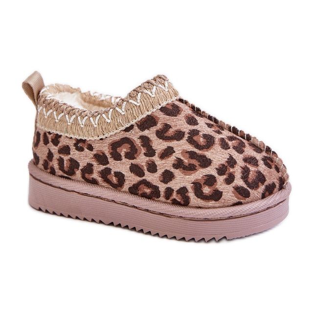 Bottes de neige pour enfants avec motif léopard sur la plateforme, chaudes avec fourrure, marron Vilabria beige Bottes de neige pour enfants avec motif léopard sur la plateforme, chaudes avec fourrure, marron Vilabria beige