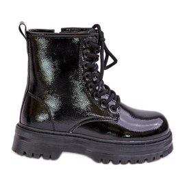 Bottes Vernies Isolantes Fille Avec Fermeture Éclair Noir Novita