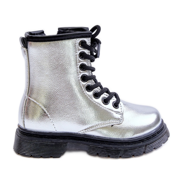 Bottes isolées pour filles, argent verni, avec fermeture éclair, Novita
