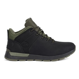 Vico Chaussures à lacets d'hiver pour hommes noires et vertes