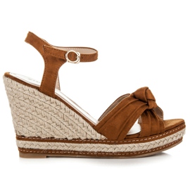 Wilady Espadrilles sur talon compensé avec plateforme brun