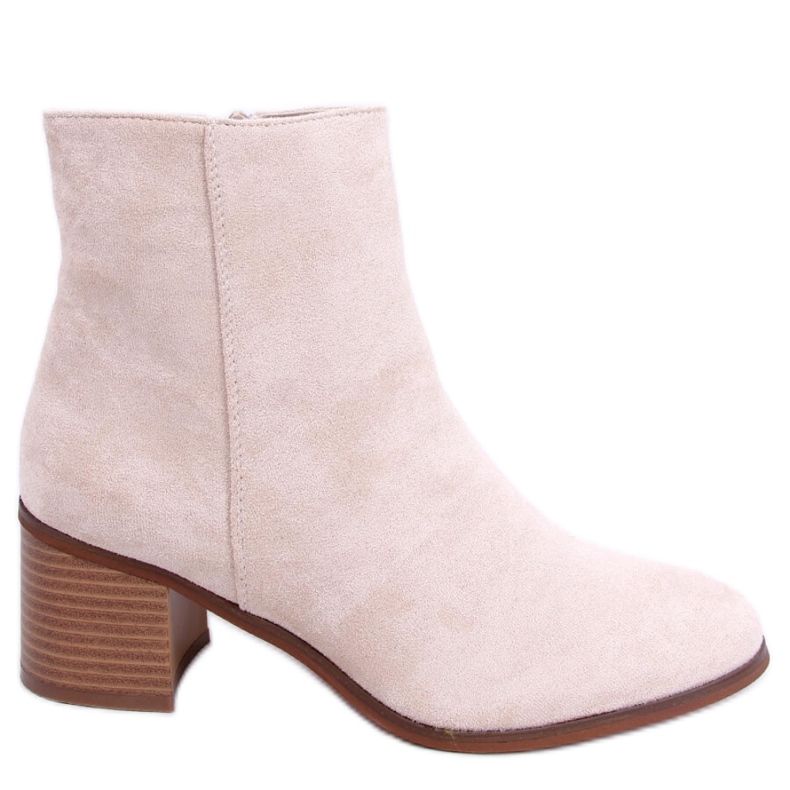 Bottines classiques en daim beige