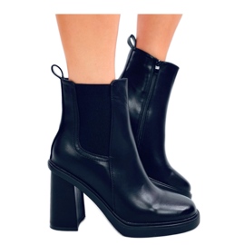 Bottines Jodhpur à talons hauts noir