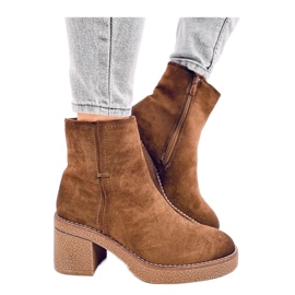 Bottines à talon stable Filly Green brun
