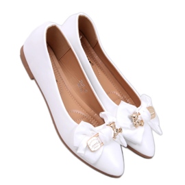 Ballerines ours en peluche blanches