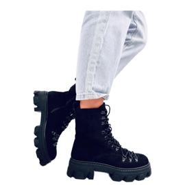 Bottes de travail à lacets Noir