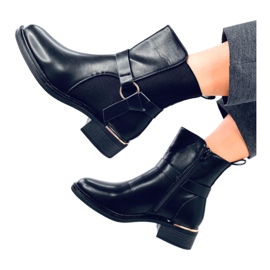 Bottines grain femme noires
