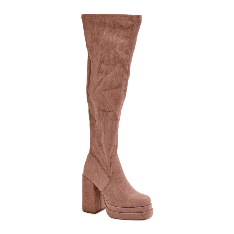 Modèle 8669 Bottes beiges Modèle 8669 Bottes beiges