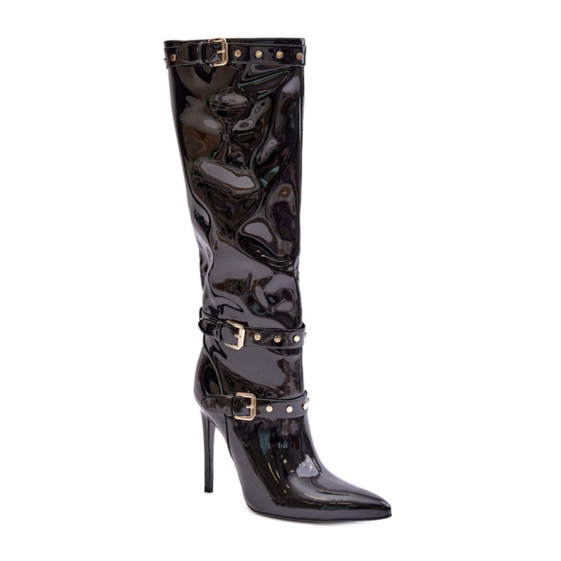 Modèle 80_CD Bottes noires le noir