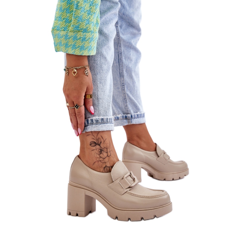 Chaussures Modèle 20097 Laque Beige