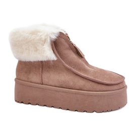 Bottes de neige Modèle 24891 Beige Foncé