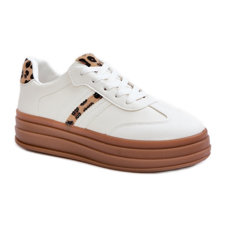 Chaussures de sport modèle PC2802 léopard blanc blanche Chaussures de sport modèle PC2802 léopard blanc blanche