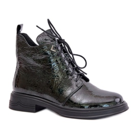 Bottes Modèle Da LZ42-042 Vernis Vert Foncé