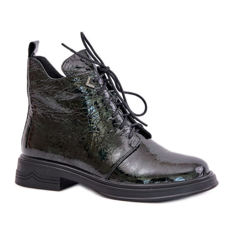 Bottes Modèle Da LZ42-042 Vernis Vert Foncé
