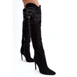 Modèle C-325 Bottes noires le noir