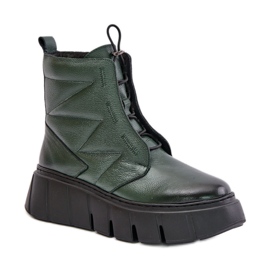 Zazoo 60472 Bottines vert foncé