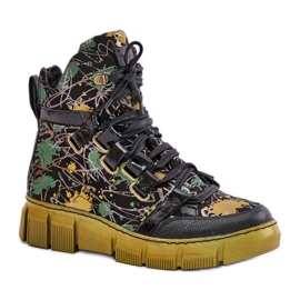Maciejka 06158-07 Bottines Jaune/Noir le noir