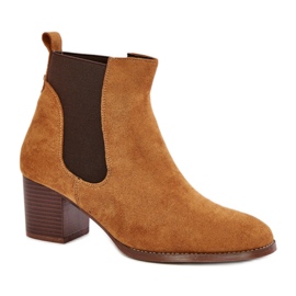 Bottines Chelsea Modèle XY791 Camel brun