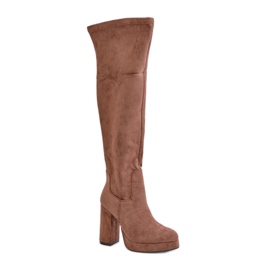 Modèle LQ-79 Bottes beige foncé Modèle LQ-79 Bottes beige foncé