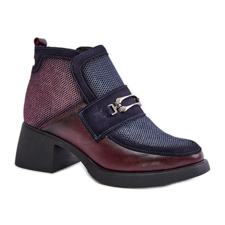 Maciejka 06747-23 Bottines bordeaux/marine rouge