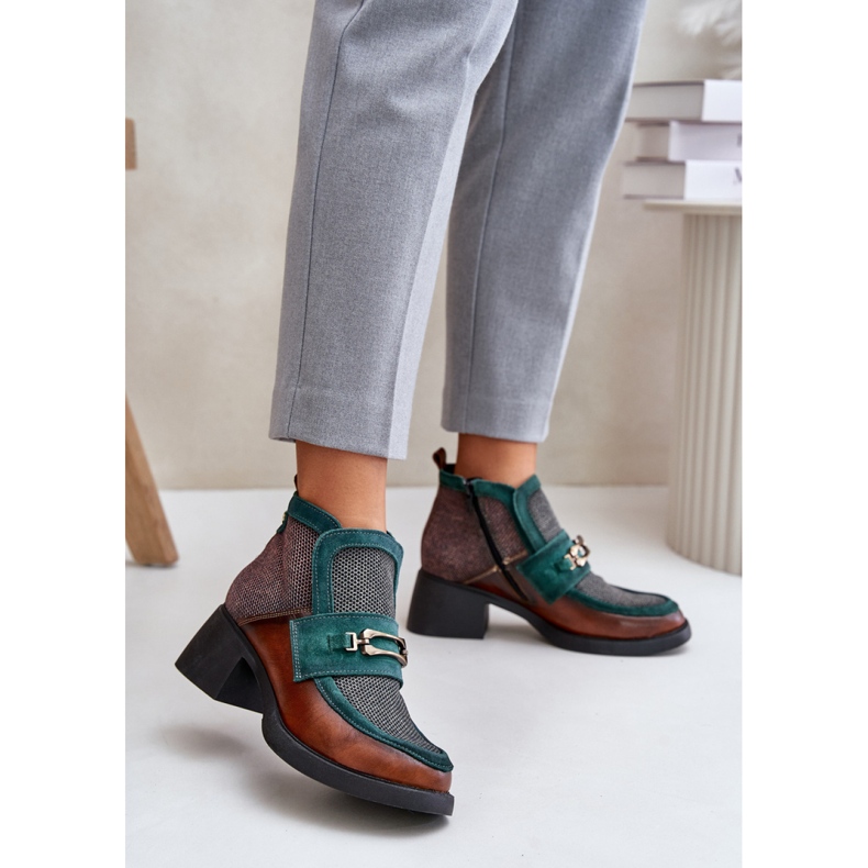 Step in style Bottes Modèle Maciejka 06747-29 Marron/Vert - Entrez avec style