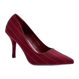 Talons aiguilles Modèle SQC-124 Bordeaux rouge