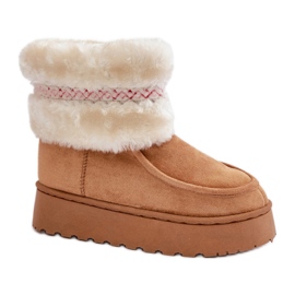 Bottes de neige modèle 20201-4B Camel brun