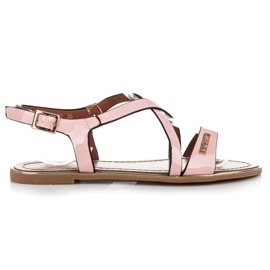 Vices Sandales laquées pastel rose