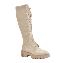 Modèle DE1169 Bottines beiges