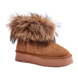 Bottes de neige Modèle W5893 Camel brun