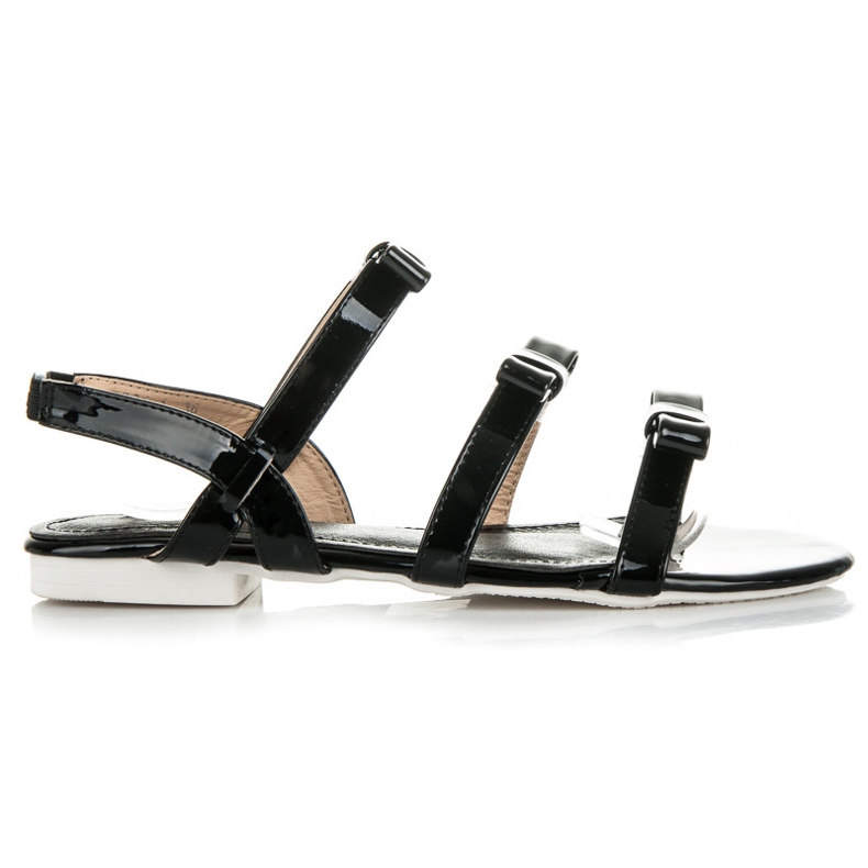 Vices Sandales Laquées À Nœuds le noir