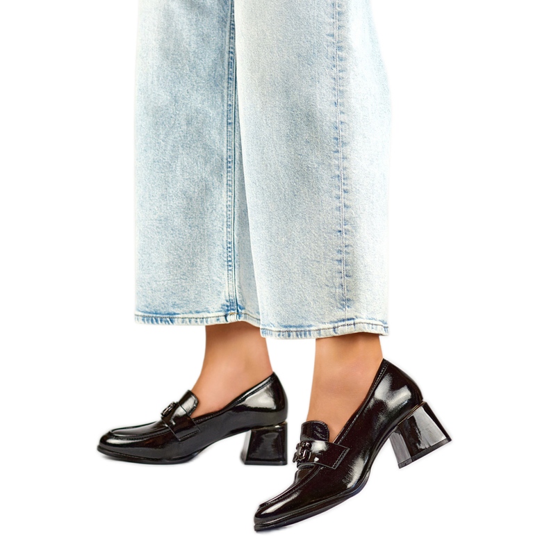 Escarpins Mocassins Modèle GD-FL475B Noir le noir
