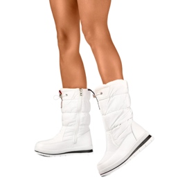 Bottes de neige pour femmes isolées avec Eco-Fur 8302W, blanc